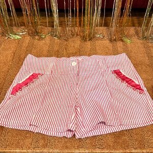 Worn pink shorts